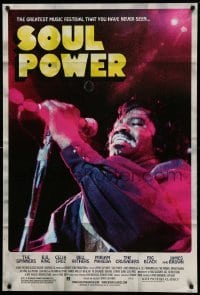 5r799 SOUL POWER 1sh '08 great image of James Brown in concert!