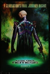 5r841 STAR TREK: NEMESIS teaser 1sh '02 evil Tom Hardy, a generation's final journey begins!