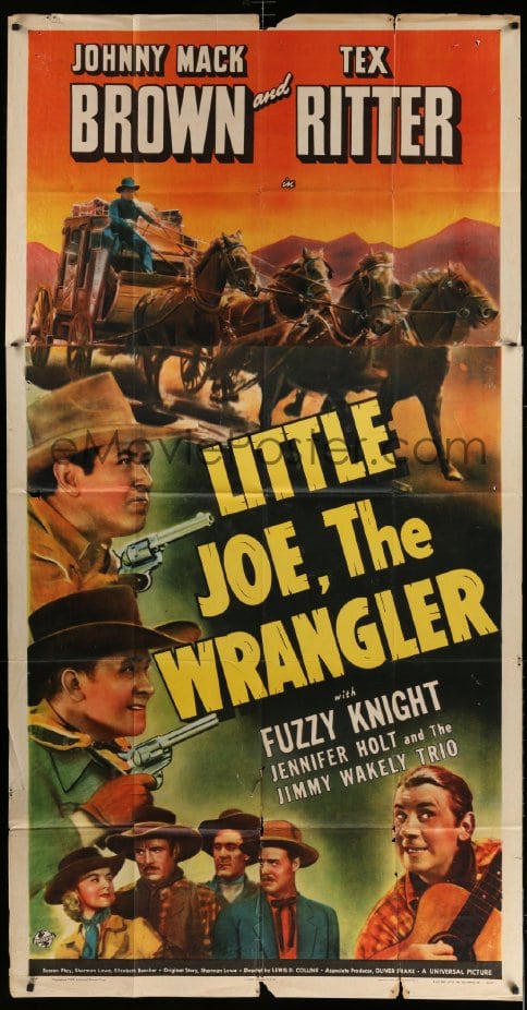 : 5w617 LITTLE JOE, THE WRANGLER 3sh '42 Johnny Mack Brown  & Tex Ritter in western action!