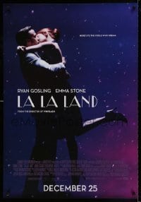 6a082 LA LA LAND advance Canadian 1sh '16 Ryan Gosling, Emma Stone dancing, romantic embrace!