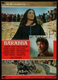 6a228 BARABBAS set of 9 Italian 19x20 pbustas '62 Fleischer, Anthony Quinn & Silvana Mangano!