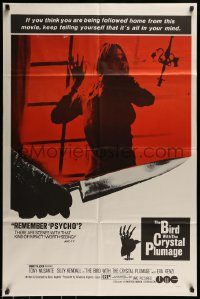 6f085 BIRD WITH THE CRYSTAL PLUMAGE 1sh '70 Dario Argento's L'Uccello Dalle Piume Di Cristallo!