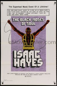 6f089 BLACK MOSES OF SOUL 1sh '73 Isaac Hayes, the superbad music event of a lifetime!