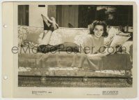 6h663 OUTLAW candid keybook 8x11.25 still '45 Jane Russell super young sprawled on couch!