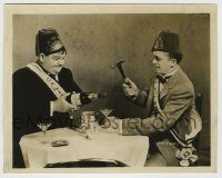 6h814 SONS OF THE DESERT 8x10.25 still '33 Stan Laurel & Oliver Hardy open champagne with hammer!