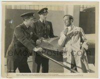 6h832 SPITFIRE 8x10.25 still '43 Leslie Howard & uniformed David Niven in airplane hangar!