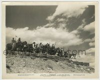 6h835 STAGECOACH 8.25x10.25 still '39 Native Americans gather on ridge preparing to attack!