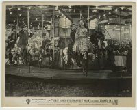 6h843 STRANGERS ON A TRAIN 8x10.25 still '51 Robert Walker stalking Kasey Rogers on carousel!