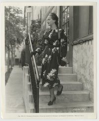 6h860 SYLVIA SIDNEY 8.25x10 still '37 in flower print dress designed by Howard Greer of Hollywood!