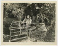 6h865 TARZAN ESCAPES 8x10.25 still '36 Weissmuller breaks out of cage & does his famous call!