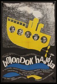 6j409 SHIP OF FOOLS Hungarian 23x33 '69 Lee Marvin, Simone Signoret, Stanley Kramer, Hegedus art!