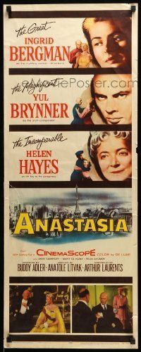 6k514 ANASTASIA insert '56 great close ups of Ingrid Bergman, Yul Brynner, Helen Hayes!