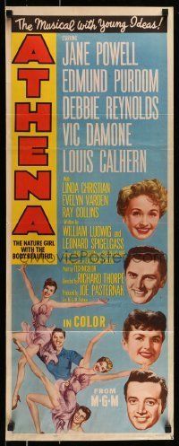 6k523 ATHENA insert '54 nature girl Jane Powell, Edmund Purdom, Debbie Reynolds, Vic Damone!