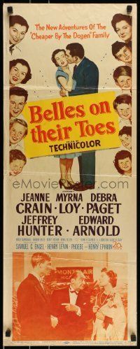 6k534 BELLES ON THEIR TOES insert '52 Jeanne Crain, Myrna Loy, Debra Paget!