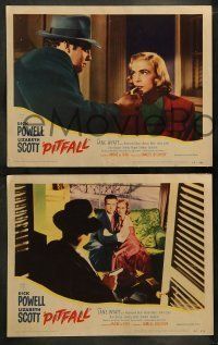 6w577 PITFALL 6 LCs '48 Dick Powell is strong as steel but Lizabeth Scott will break him!