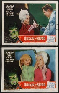 6w360 QUEEN OF BLOOD 8 LCs '66 Dennis Hopper, inhuman Judi Meredith, hideous beyond belief!