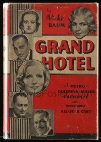 6x184 GRAND HOTEL hardcover book '31 the MGM photoplay with a sensational all-star cast!