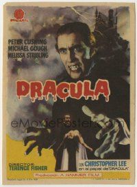 6x559 HORROR OF DRACULA Spanish herald '59 Hammer, different images of vampire Christopher Lee!