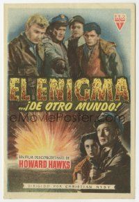 6x913 THING Spanish herald '52 Howard Hawks classic horror, cool different image of top cast!