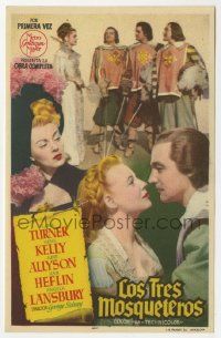 6x922 THREE MUSKETEERS Spanish herald '49 Lana Turner, Gene Kelly, June Allyson, different images!