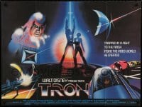 6y435 TRON British quad '82 Walt Disney sci-fi, Jeff Bridges in a computer, cool special effects!