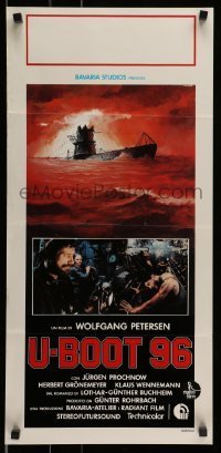 6y465 DAS BOOT Italian locandina '82 The Boat, Petersen German WWII submarine classic, Crovato art