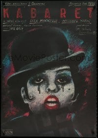 6y948 CABARET Polish 27x38 R88 wild completely different Liza Minnelli art by Andrzej Pagowski!