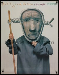 6y845 BETLEJEM POLSKIE stage play Polish 26x33 '88 Stasys Eidrigevicius artwork of man w/ huge mask