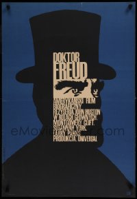 6y864 FREUD Polish 23x33 '63 John Huston directed, Montgomery Clift, Susannah York, Zbikowski art!