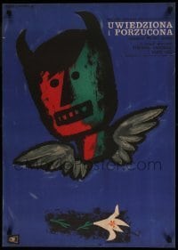 6y919 SEDUCED & ABANDONED Polish 23x32 '65 Sedotta e Abbandonata, Lipinski art of winged head!