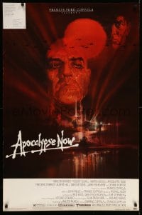 6z086 APOCALYPSE NOW 1sh 1979 Coppola, classic Peak art of Brando and Sheen, Academy Award letter!