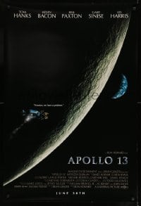 6z087 APOLLO 13 advance 1sh 1995 Ron Howard directed, Tom Hanks, image of module in moon's orbit!