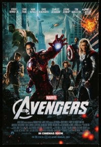 6z096 AVENGERS int'l advance DS 1sh 2012 Chris Hemsworth, Scarlett Johansson, Robert Downey Jr!