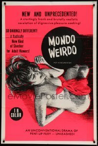 7b535 MONDO WEIRDO 1sh 1960s brutally realistic revelation of digressive pleasure-seeking!