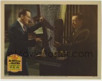 7c532 MR MOTO TAKES A VACATION LC 1939 Peter Lorre asks Joseph Schildkraut to hand over his gun!