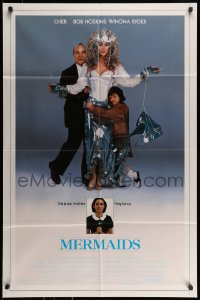 7r566 MERMAIDS DS 1sh 1990 Cher, Winona Ryder, Bob Hoskins & very young Christina Ricci!