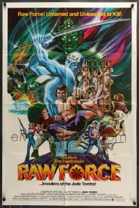 7r702 RAW FORCE 1sh 1982 Cameron Mitchell, Geoffrey Binney, Jillian Kesner, Jim Passey fantasy art