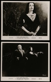 7s970 PLAN 9 FROM OUTER SPACE 2 8x10 stills 1958 great image of Tor Johnson & sexy Vampira!