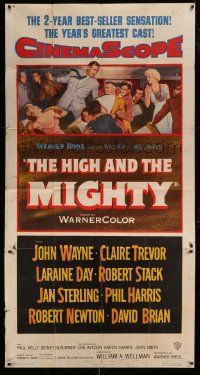 7t753 HIGH & THE MIGHTY 3sh 1954 John Wayne, Claire Trevor, directed by William Wellman!