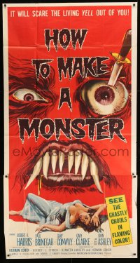 7t759 HOW TO MAKE A MONSTER 3sh 1958 ghastly ghouls, it'll scare the living yell out of you, rare!