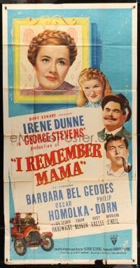 7t763 I REMEMBER MAMA 3sh 1948 Irene Dunne, Barbara Bel Geddes, directed by George Stevens!