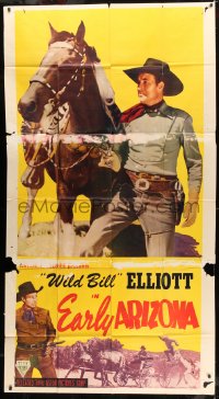 7t765 IN EARLY ARIZONA 3sh R1949 great image of William Elliot as Wild Bill Hickock with his horse!