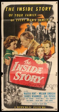 7t766 INSIDE STORY 3sh 1948 Marsha Hunt, William Lundigan, Charles Winninger & Gail Patrick!