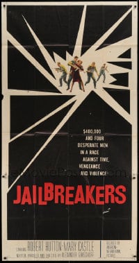 7t771 JAILBREAKERS 3sh 1959 Robert Hutton & Mary Castle, AIP prison escape classic!