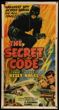 7t907 SECRET CODE 3sh R1953 Paul Kelly, Ann Nagel, greatest WWII spy action serial of all time!