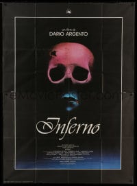 7t180 INFERNO Italian 2p 1980 Dario Argento horror, really cool skull & bleeding mouth image!