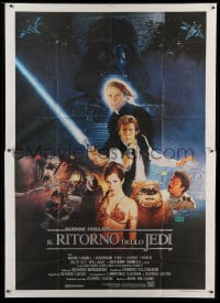 7t216 RETURN OF THE JEDI Italian 2p 1983 George Lucas, Star Wars Episode VI, Kazuhiko Sano art!