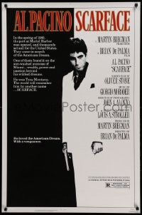 7w830 SCARFACE 1sh 1983 Al Pacino as Tony Montana, Brian De Palma, Oliver Stone!