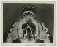 8a348 GHOST OF FRANKENSTEIN 8.25x10 still R1948 incredible image of monster Lon Chaney Jr. w/skull!