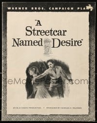 8d421 STREETCAR NAMED DESIRE pressbook 1951 Marlon Brando, Vivien Leigh, Elia Kazan classic!